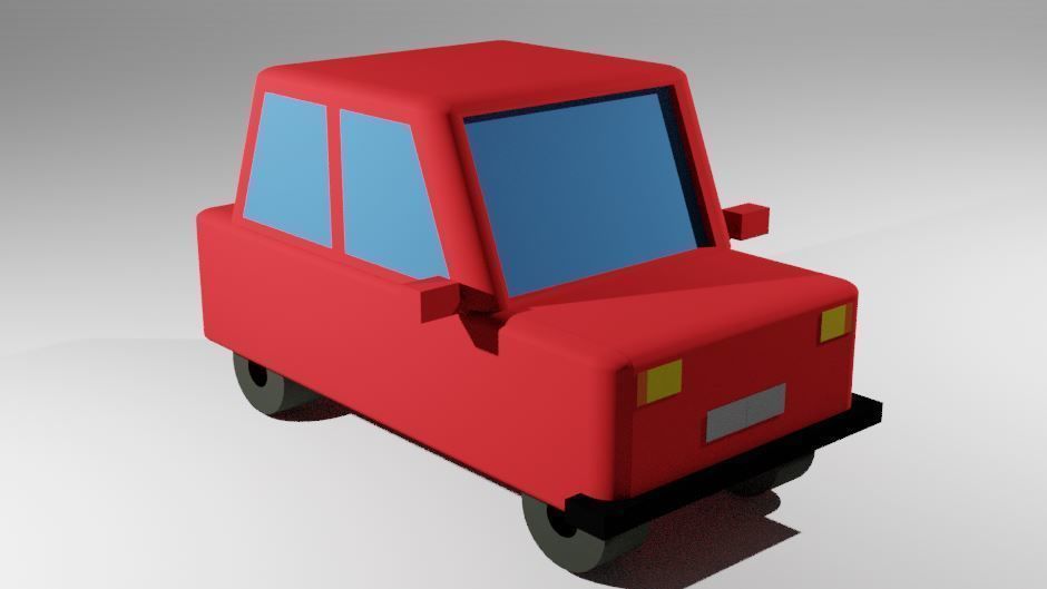 Low poly car Low-poly 3D model