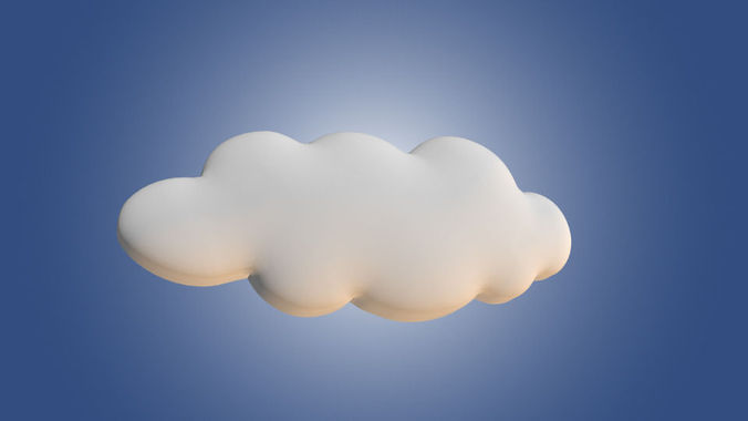 Cartoon Cloud Free Vr Ar Low Poly 3d Model Cgtrader