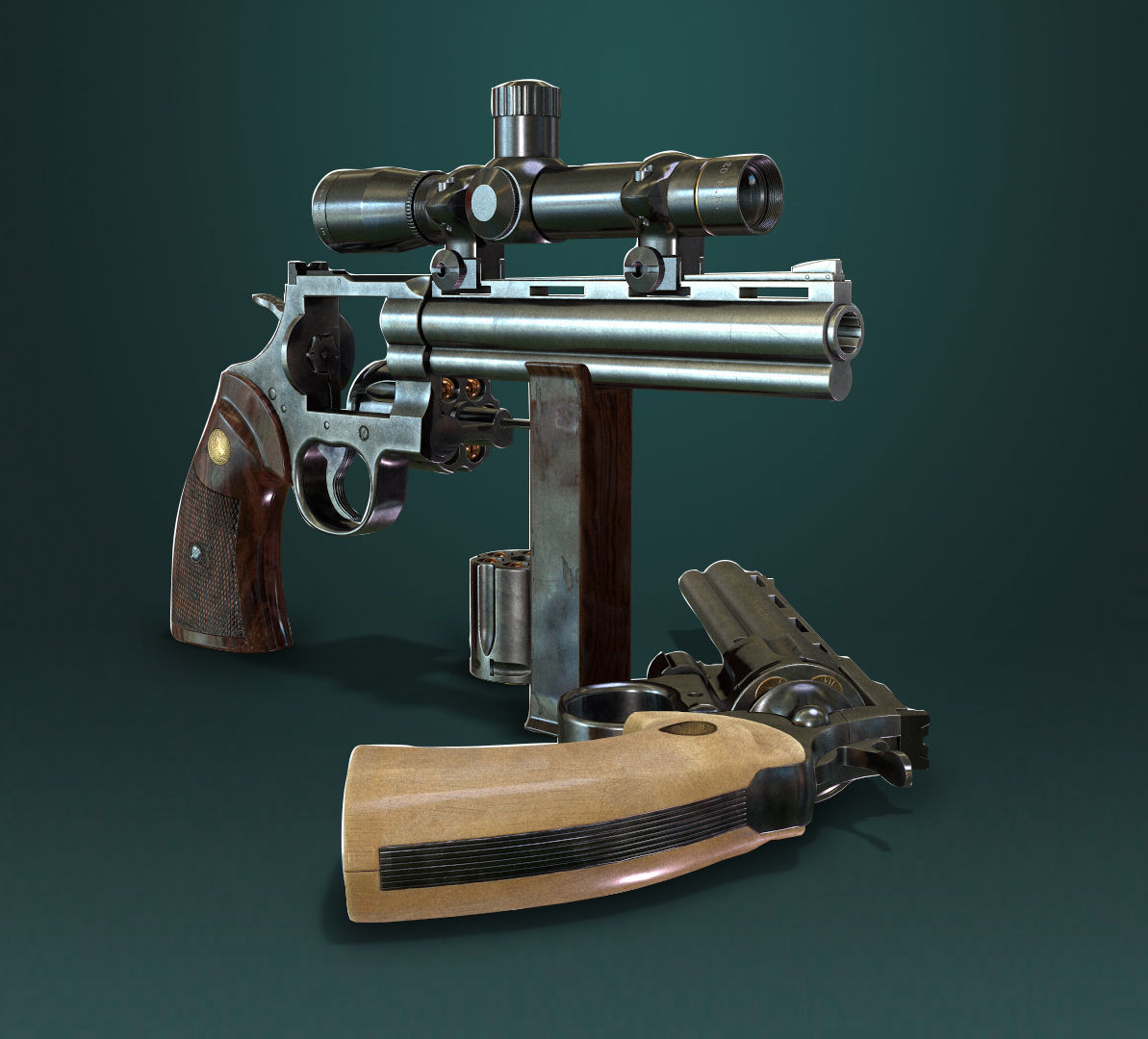 3D model Colt Python VR / AR / low-poly | CGTrader