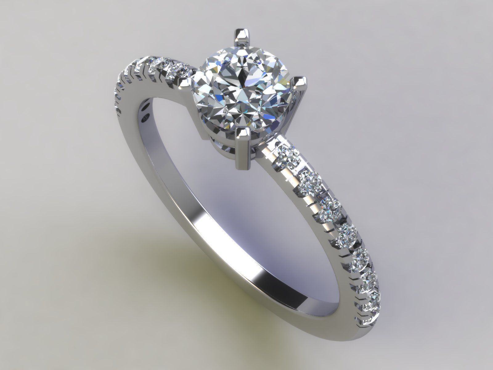 Solitaire ring 003 3D print model