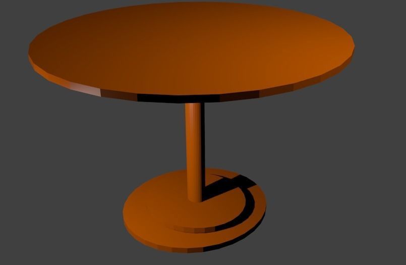 Round Table Low-poly 3D model