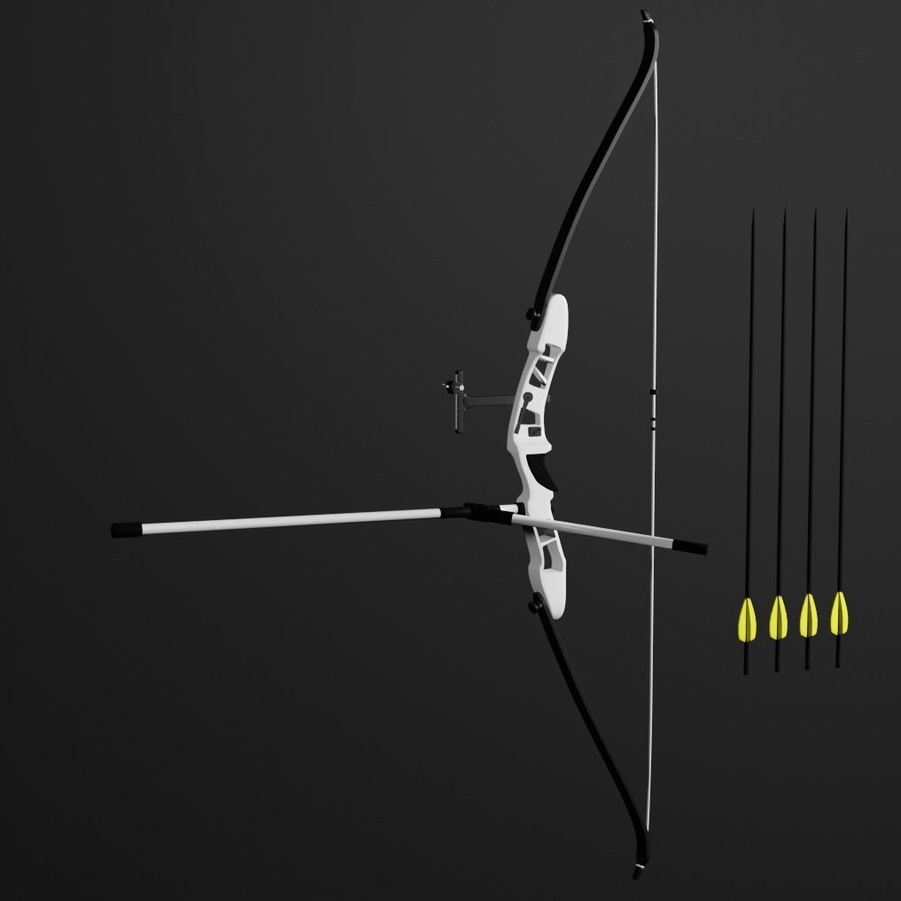 Olympic recurve bow free 3D model CGTrader
