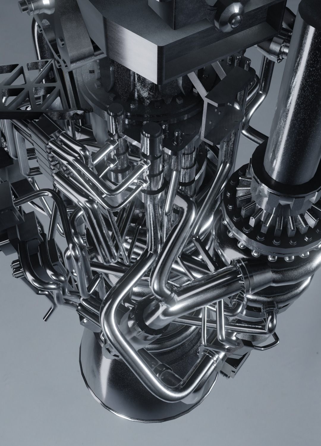 SpaceX raptor rocket engine free VR / AR / lowpoly 3D model CGTrader