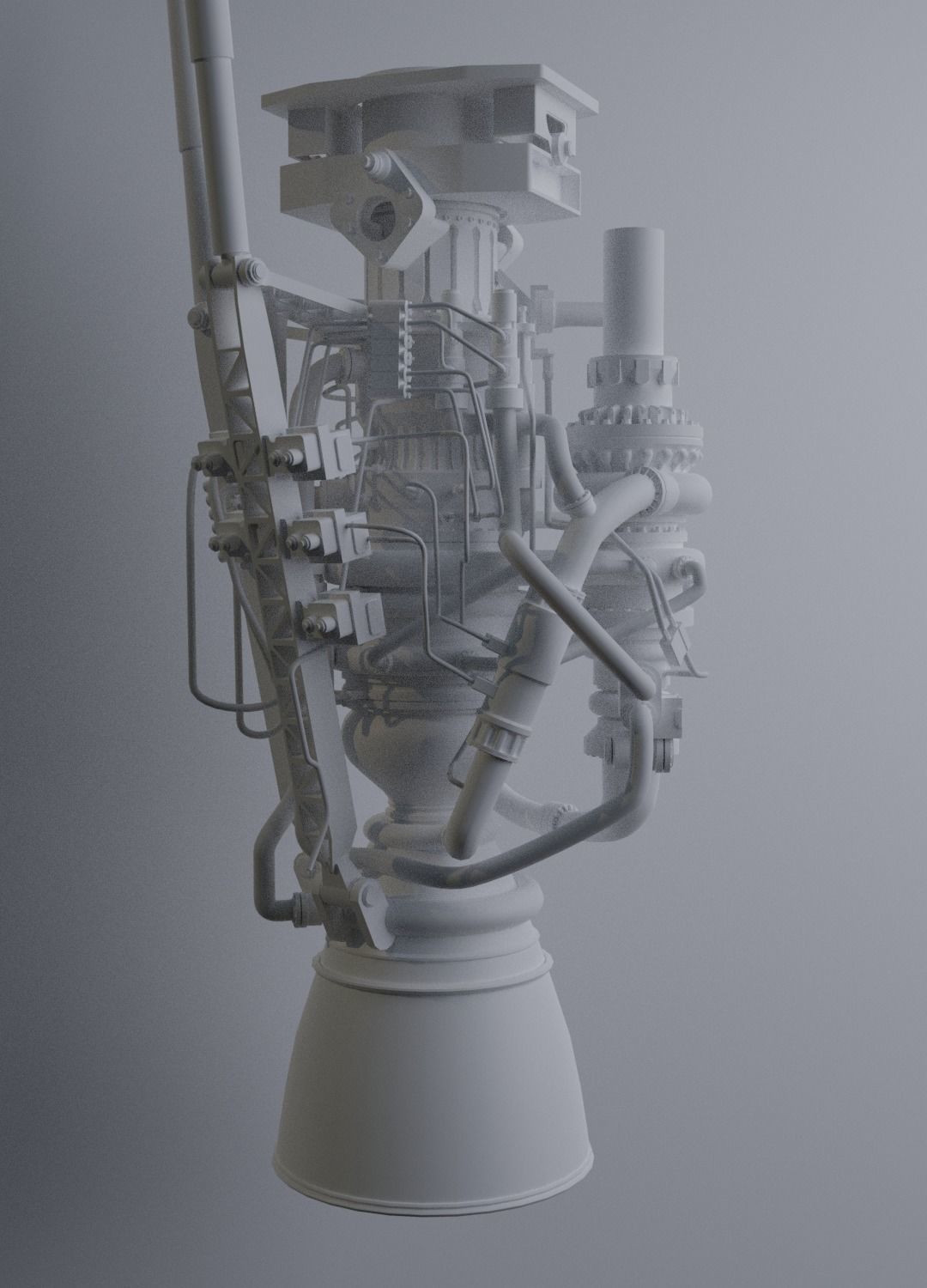 SpaceX raptor rocket engine free VR / AR / lowpoly 3D model CGTrader