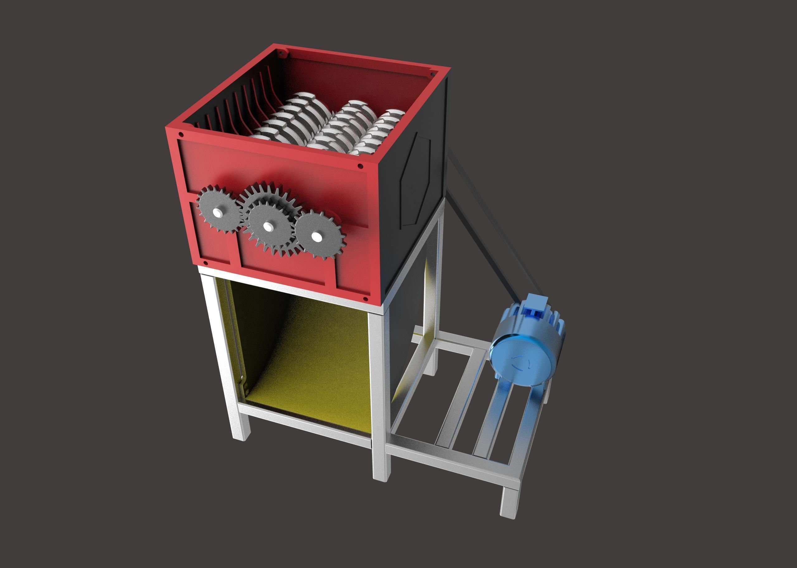 3D printable model GRASS SHREDDER MACHINE stp | CGTrader