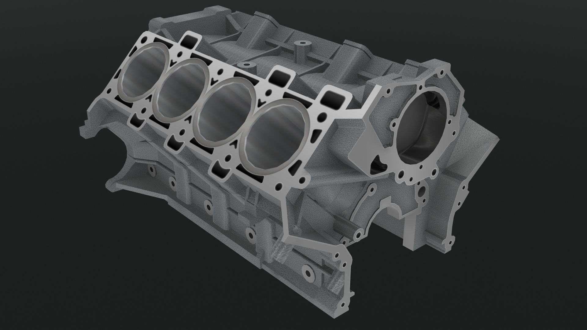 3D model Ford Coyote Edelbrock Supercharged engine VR / AR / lowpoly