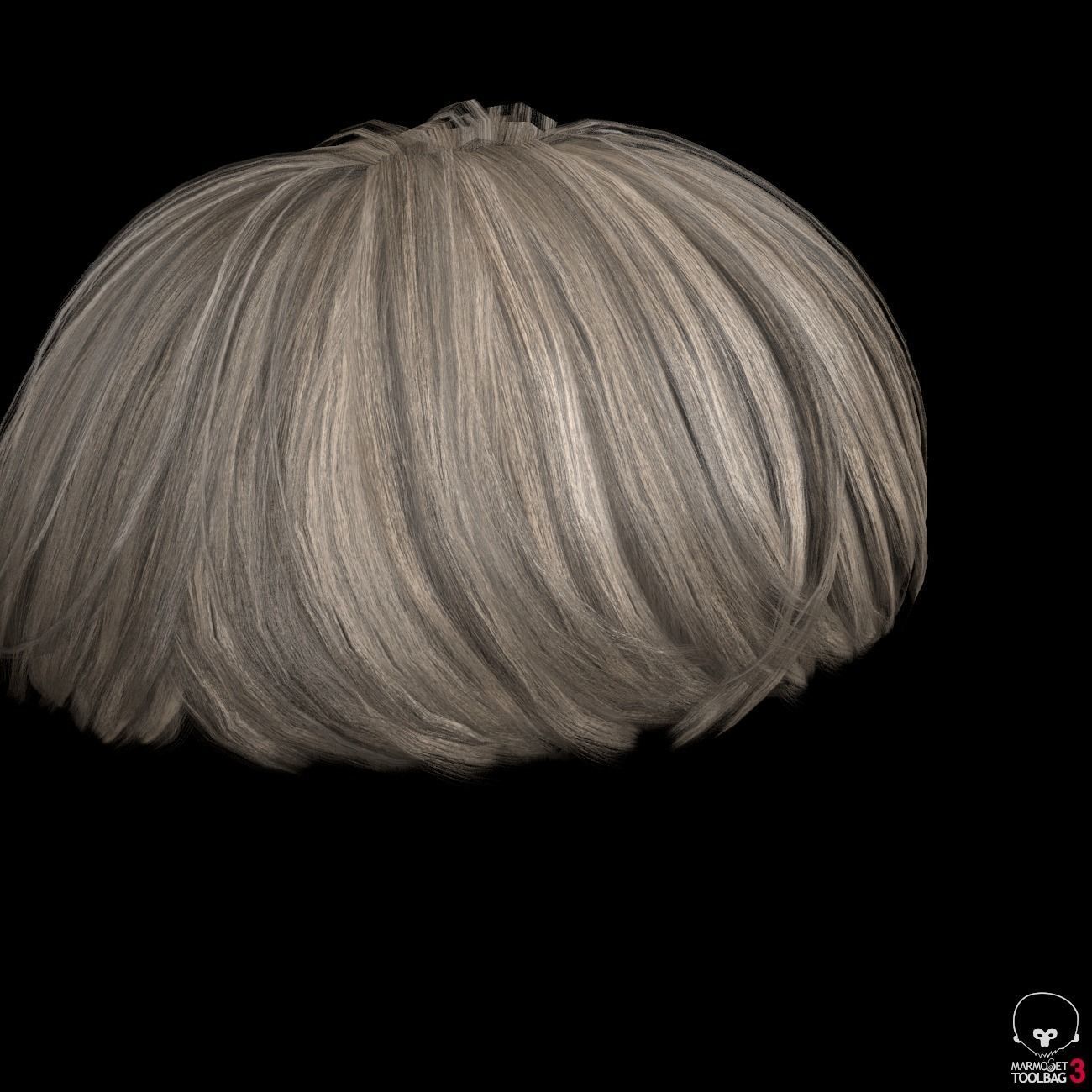 Round Hair Low poly