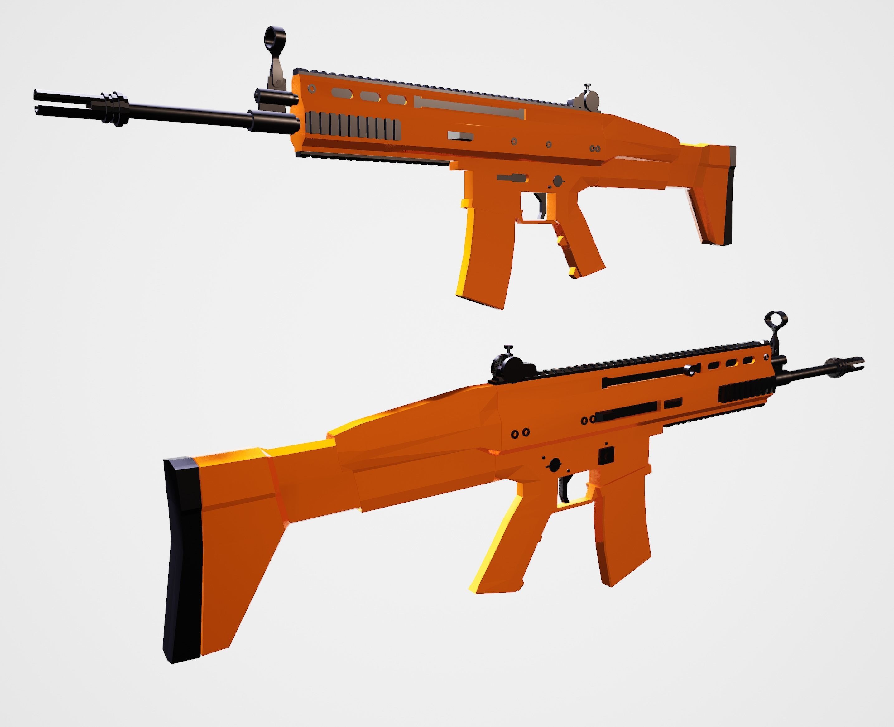 3D model High Quality Scar Rifle VR / AR / low-poly | CGTrader