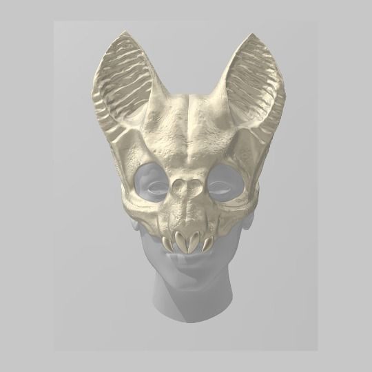 Skull vampire bat beast half mask 3D model 3D printable | CGTrader