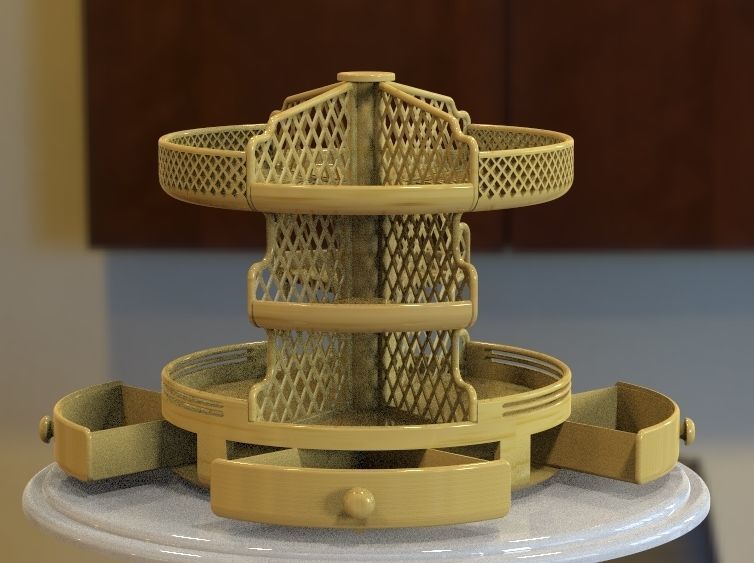 Wooden Kitchen or Restroom Food Organizer 3D print model-03 3D model 3D ...