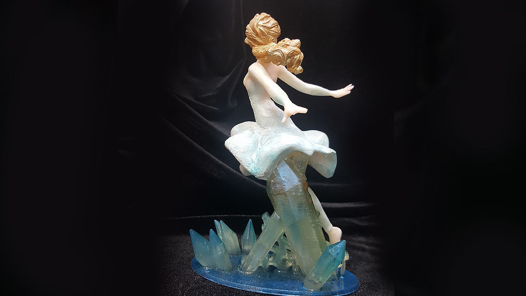 ELSA WATER DRESS FOR 3D PRINT 3D model 3D printable | CGTrader