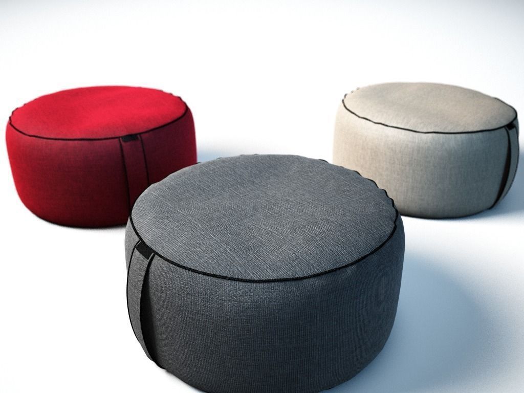 Bean Bag Ottomans 3d Model