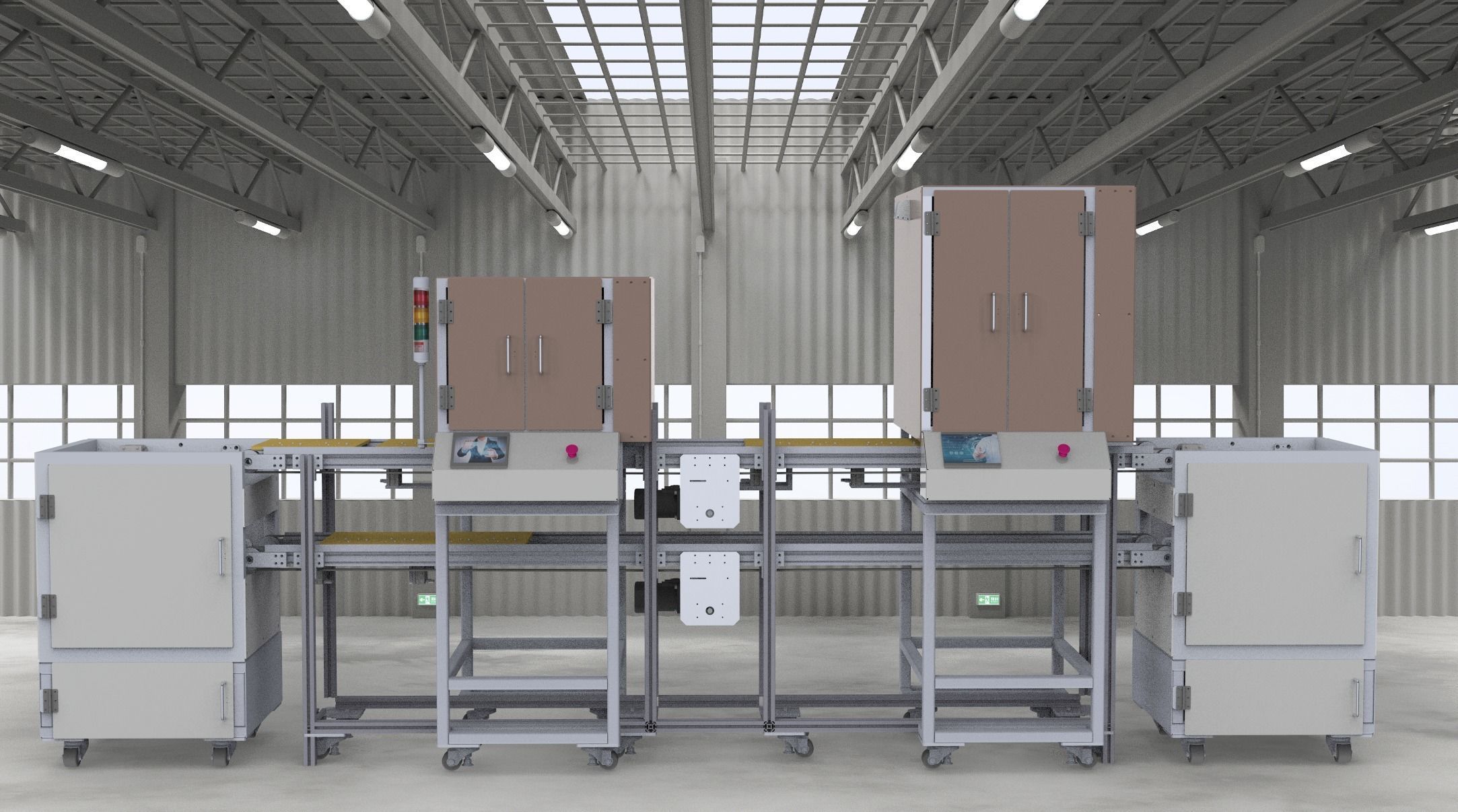 Automatic screw machine production line