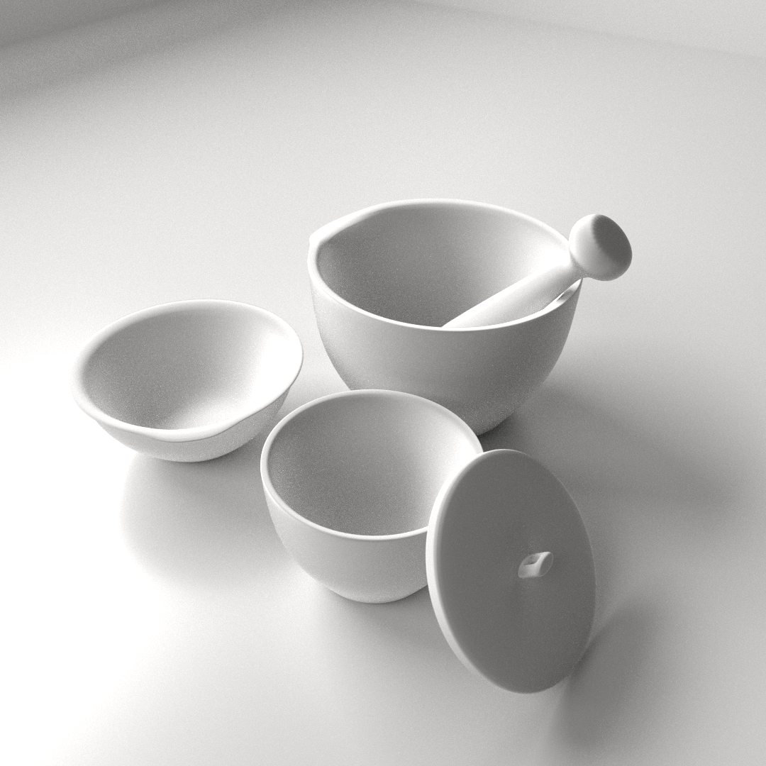 Mortar and Crucible 3D model CGTrader