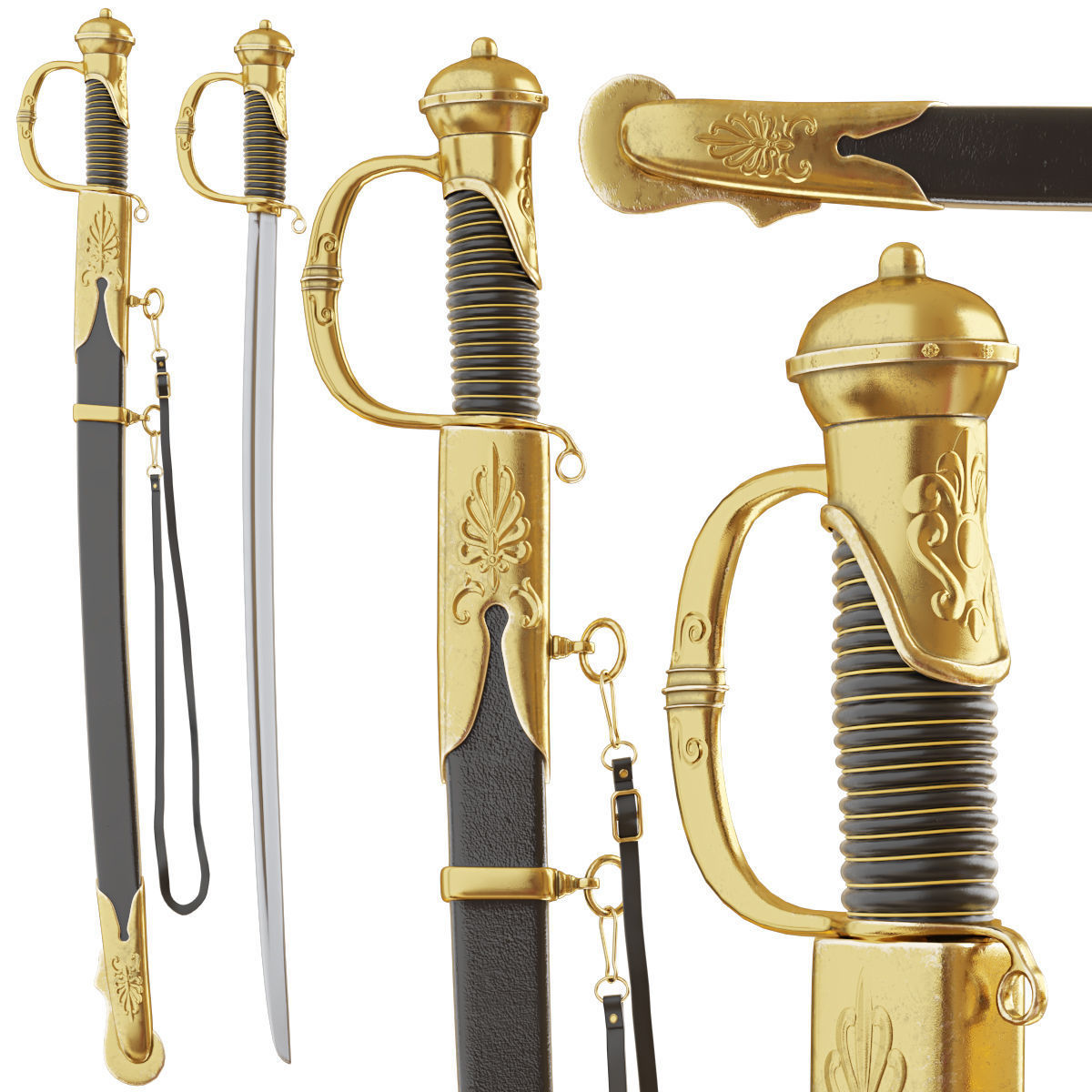Old saber 3D model | CGTrader