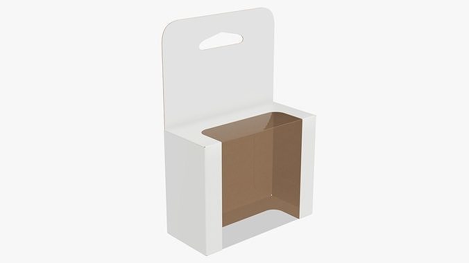 Hanging cardboard display box retail 02 3D model