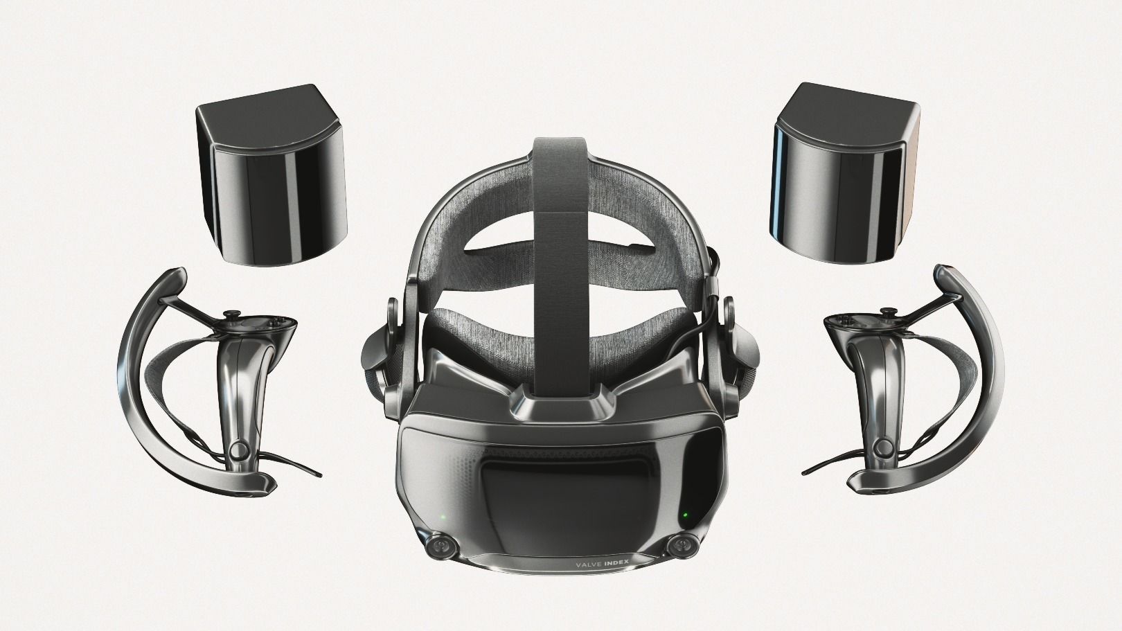 Valve Index VR headset with controllers and sensors - full kit 3D model ...