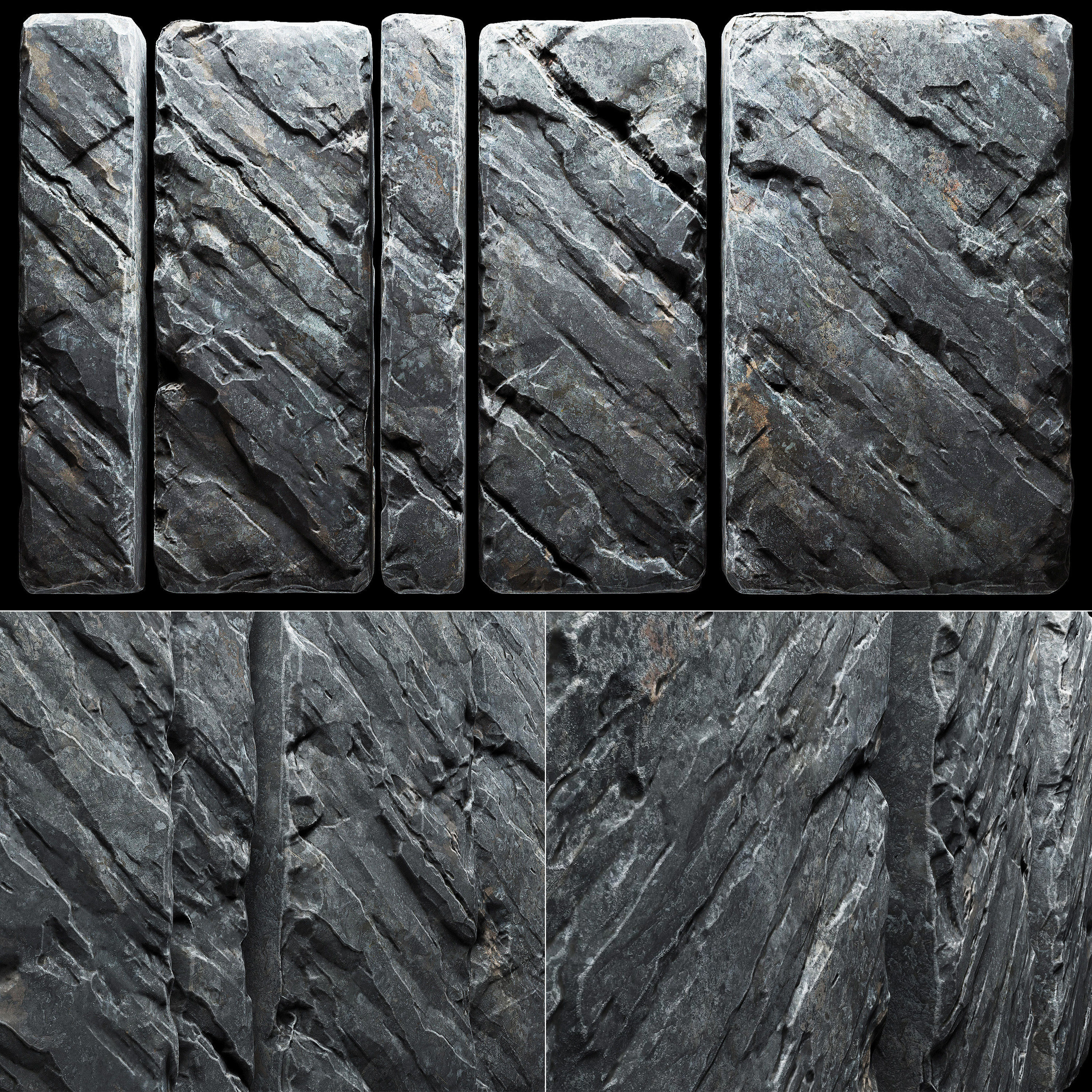 Slab stone wall n3