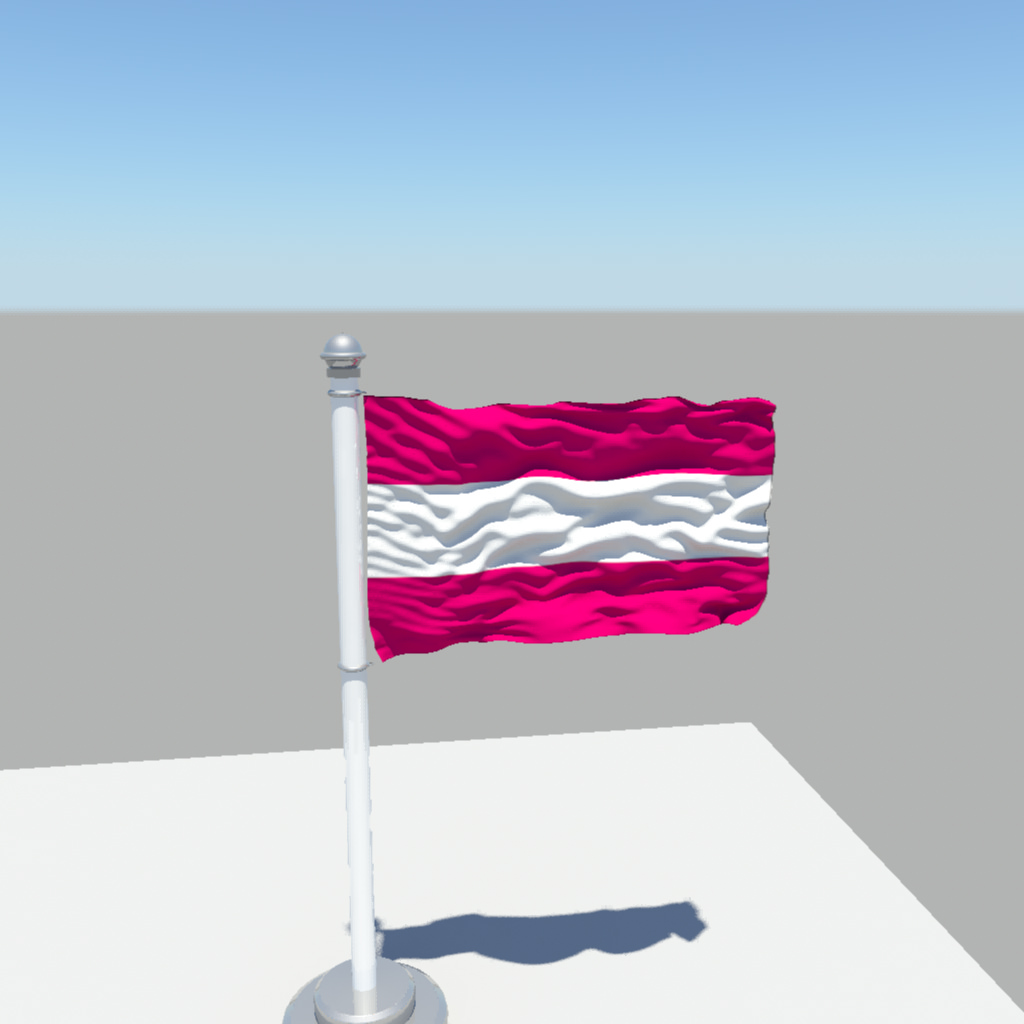 Austria Flag 3D model