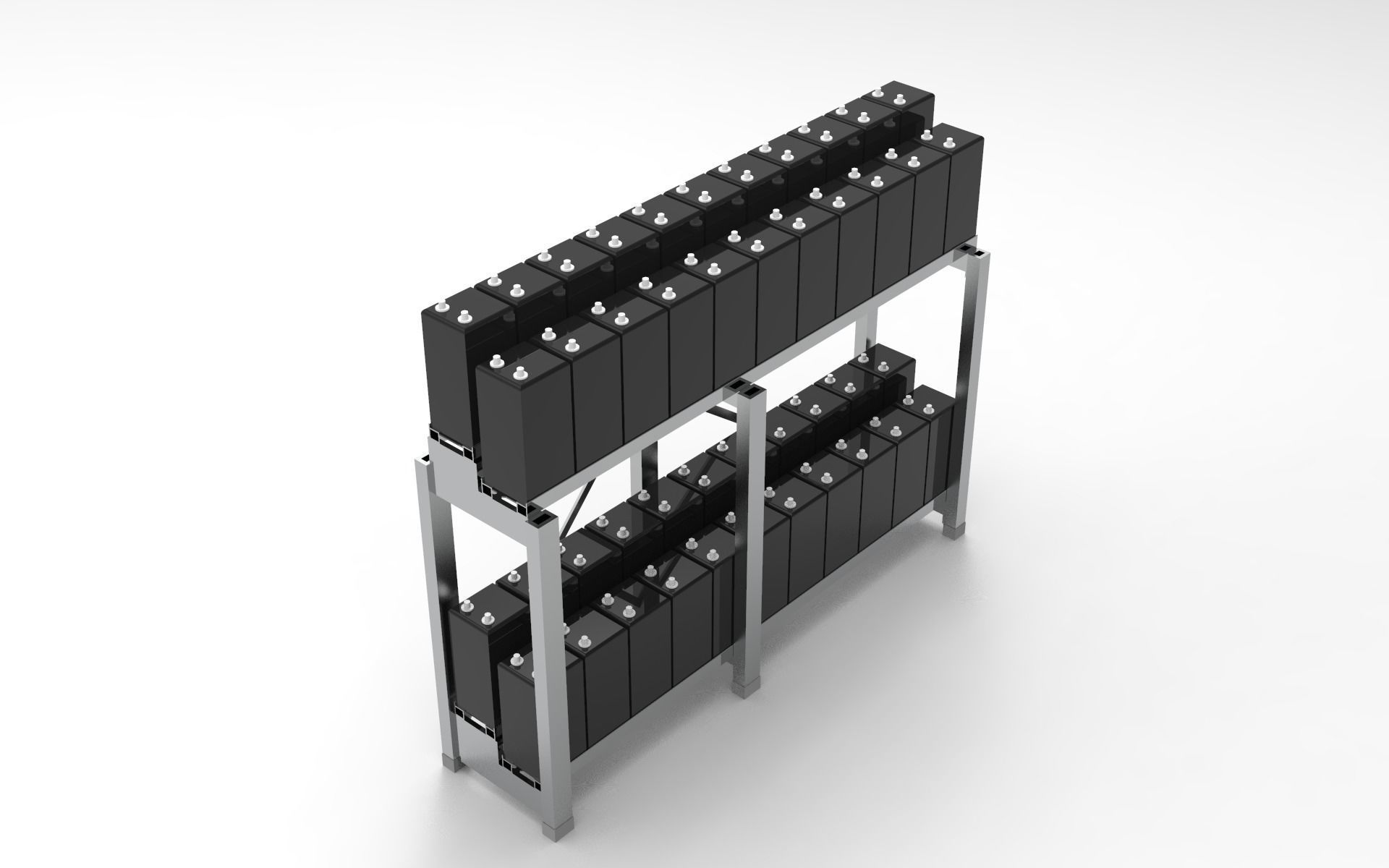 Battery Rack 3D model CGTrader
