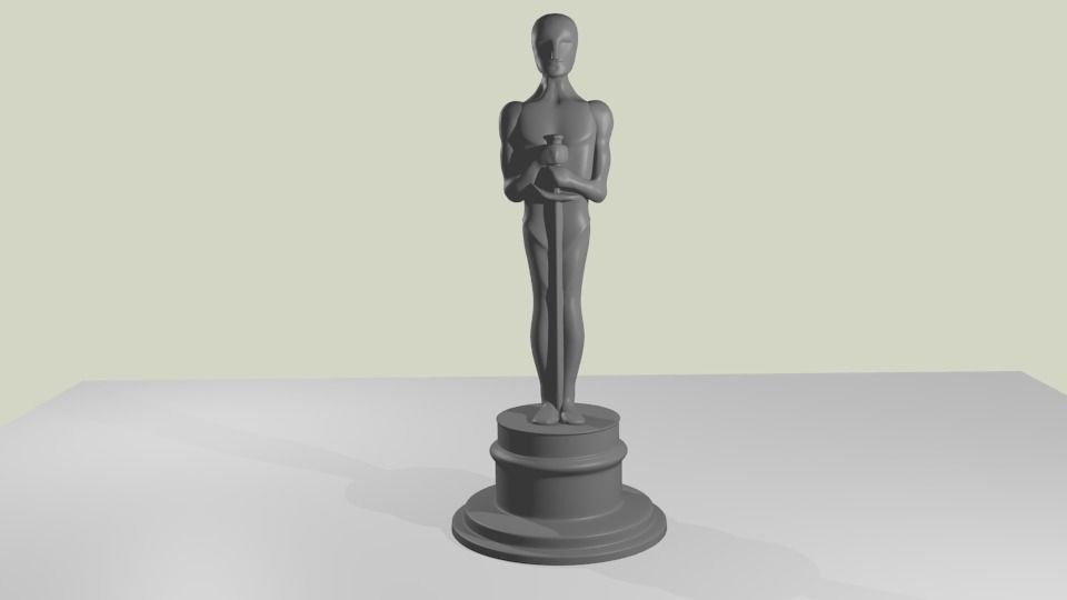 Oscar Statue 3D model 3D printable CGTrader