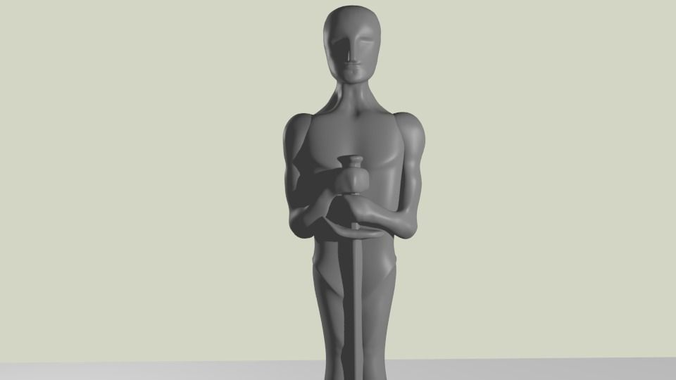 oscar statue 3d printable model cgtrader