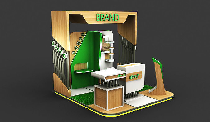 BOOTH MODULAR 3X3 meter 3D model