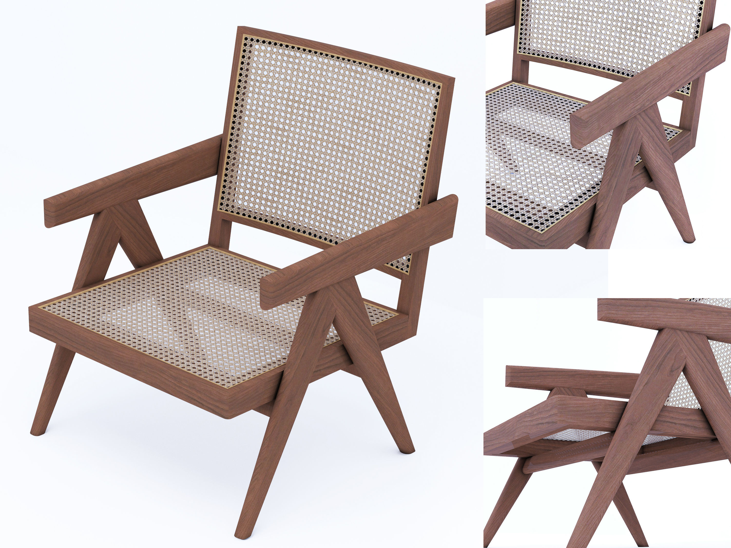 Replica chair jean pierre jeanneret 3D model CGTrader