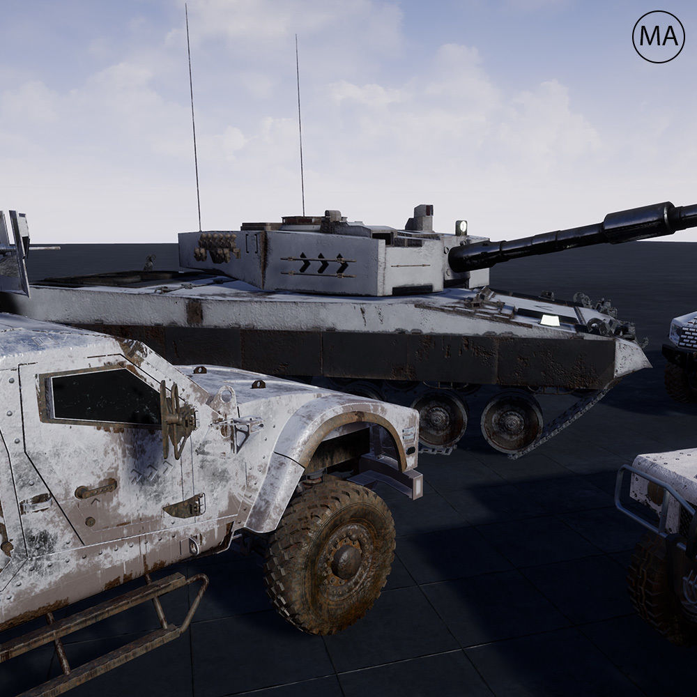 3D model Custom Military Vehicles Props CMV Full Pack VR / AR / lowpoly CGTrader