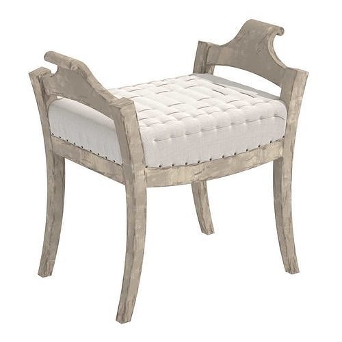 19th Century Swedish Stool 3D model
