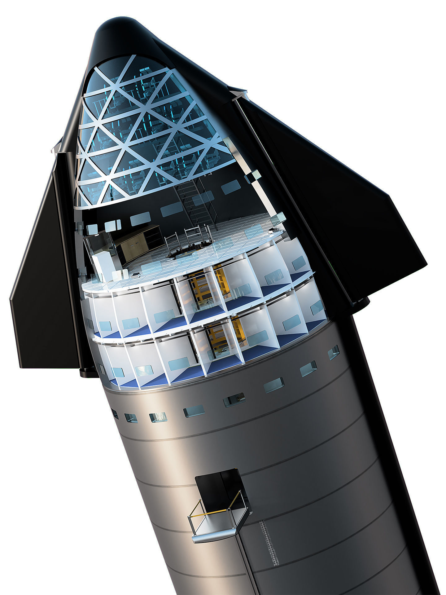 SpaceX Starship 3D model CGTrader