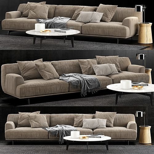 Poliform Tribeca Sofa 1 3D model CGTrader