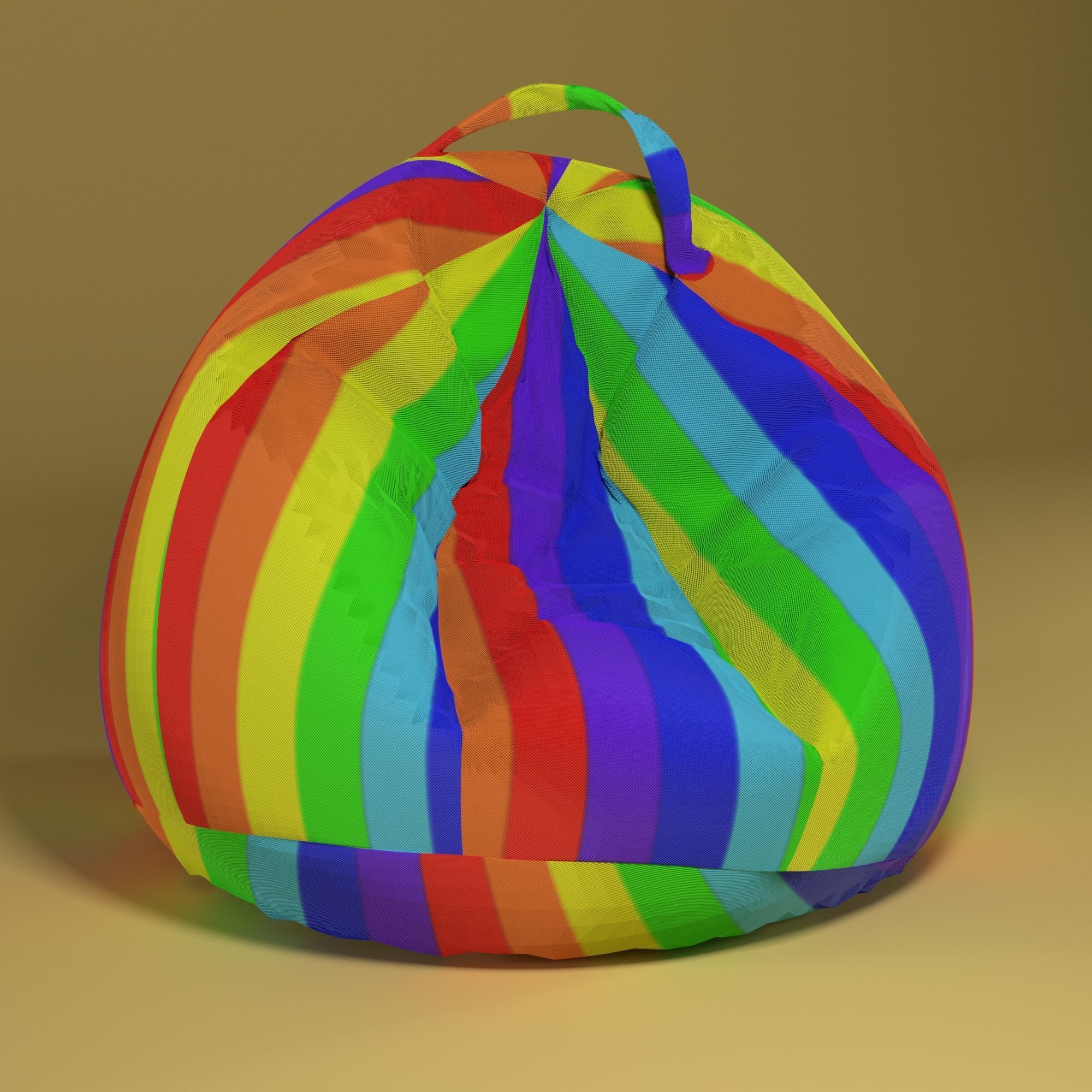 Bean bag rainbow 3D model CGTrader