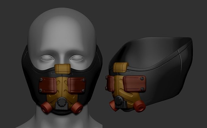 gas mask combat helmet high poly sculpt 3d printable 3D model | CGTrader
