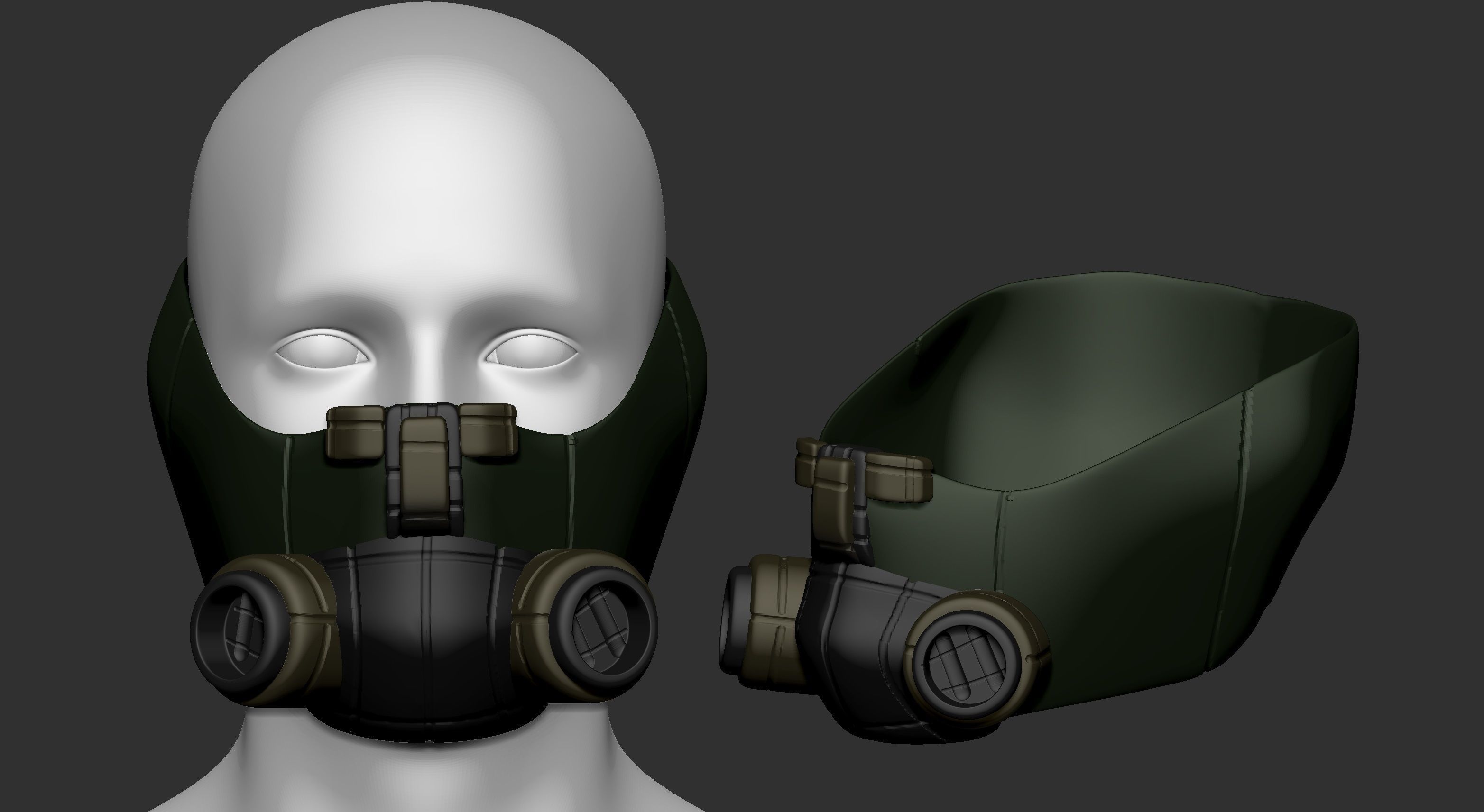 gas mask helmet scifi high poly sculpt 3d printable 3D model | CGTrader