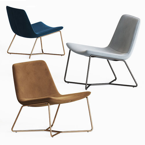 3d Westelm Slope Lounge Chair Cgtrader