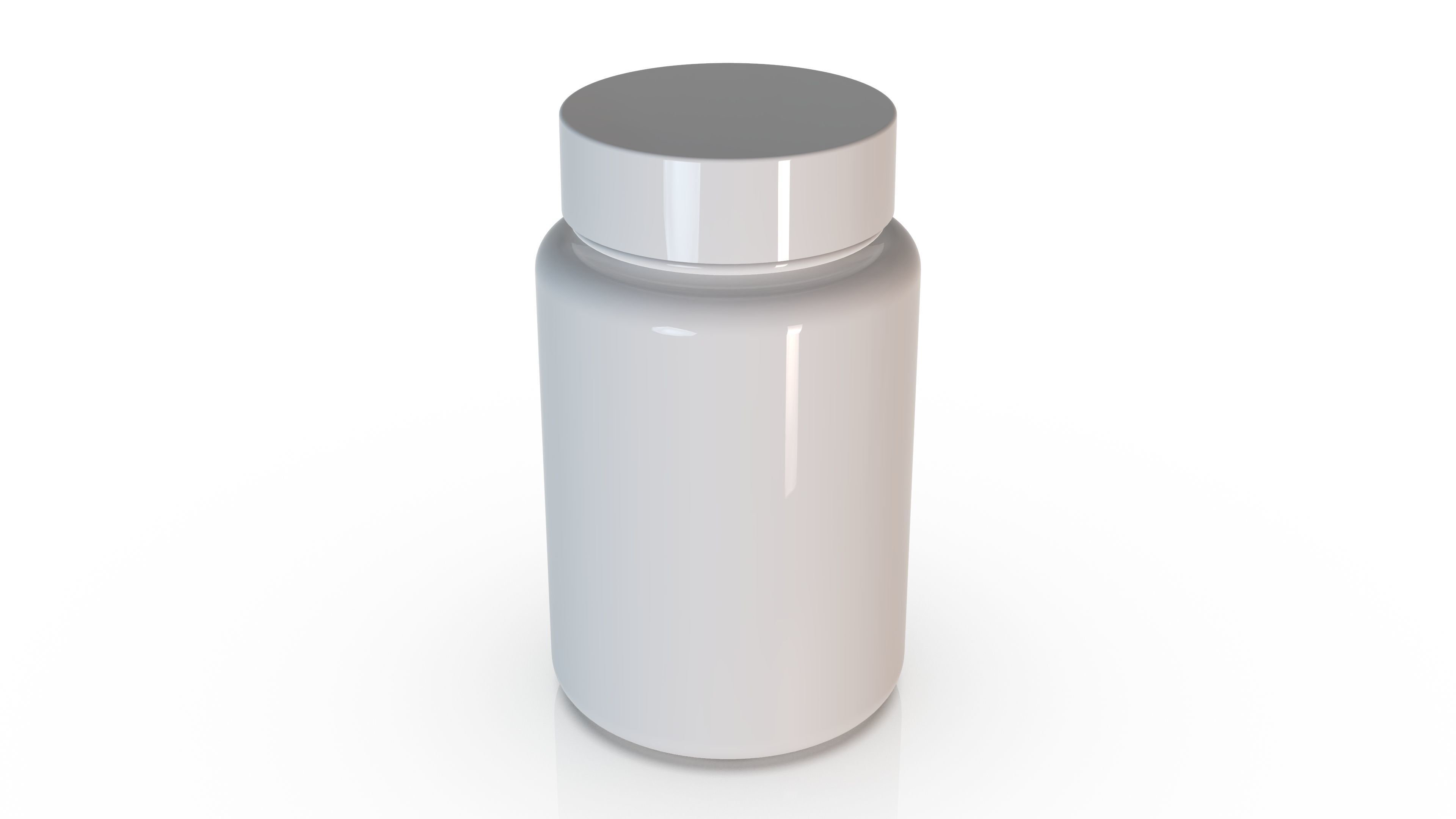 Medical-Pharmacy jar 90 ml - for Tablets - Pill - Film-coated