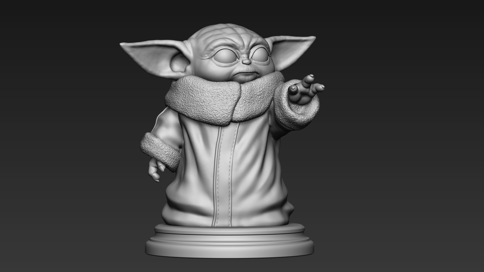 Baby Yoda Star Wars The Mandalorian 3D model 3D printable CGTrader