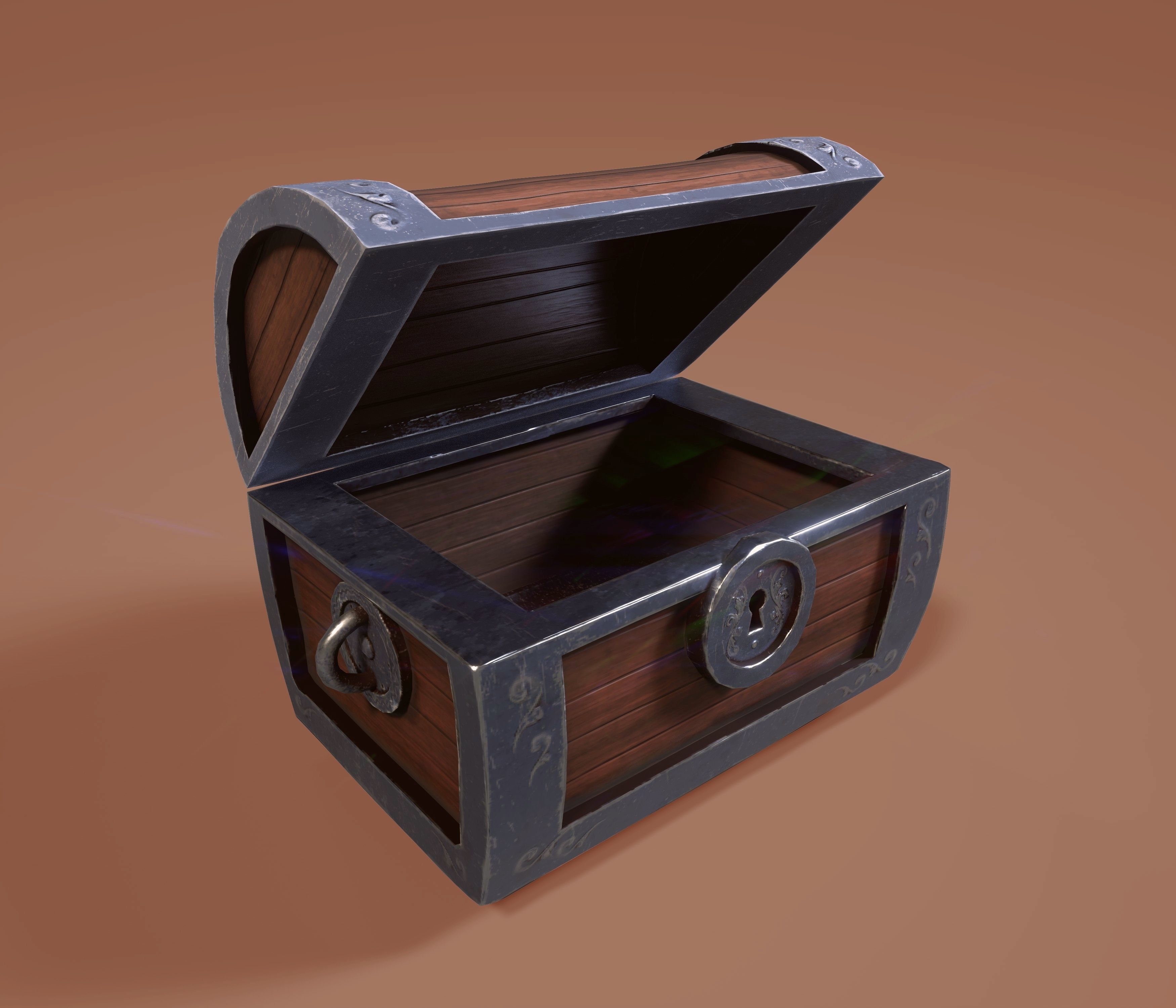 Free Stylized Chest 3D Model free VR / AR / low-poly 3D model animated ...