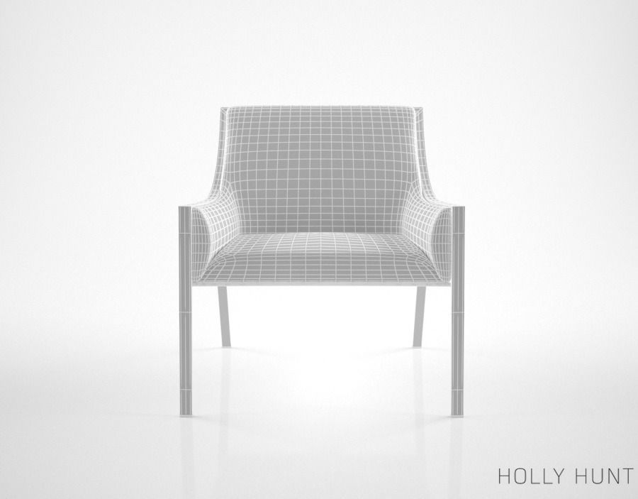 3d holly hunt aileron lounge chair cgtrader