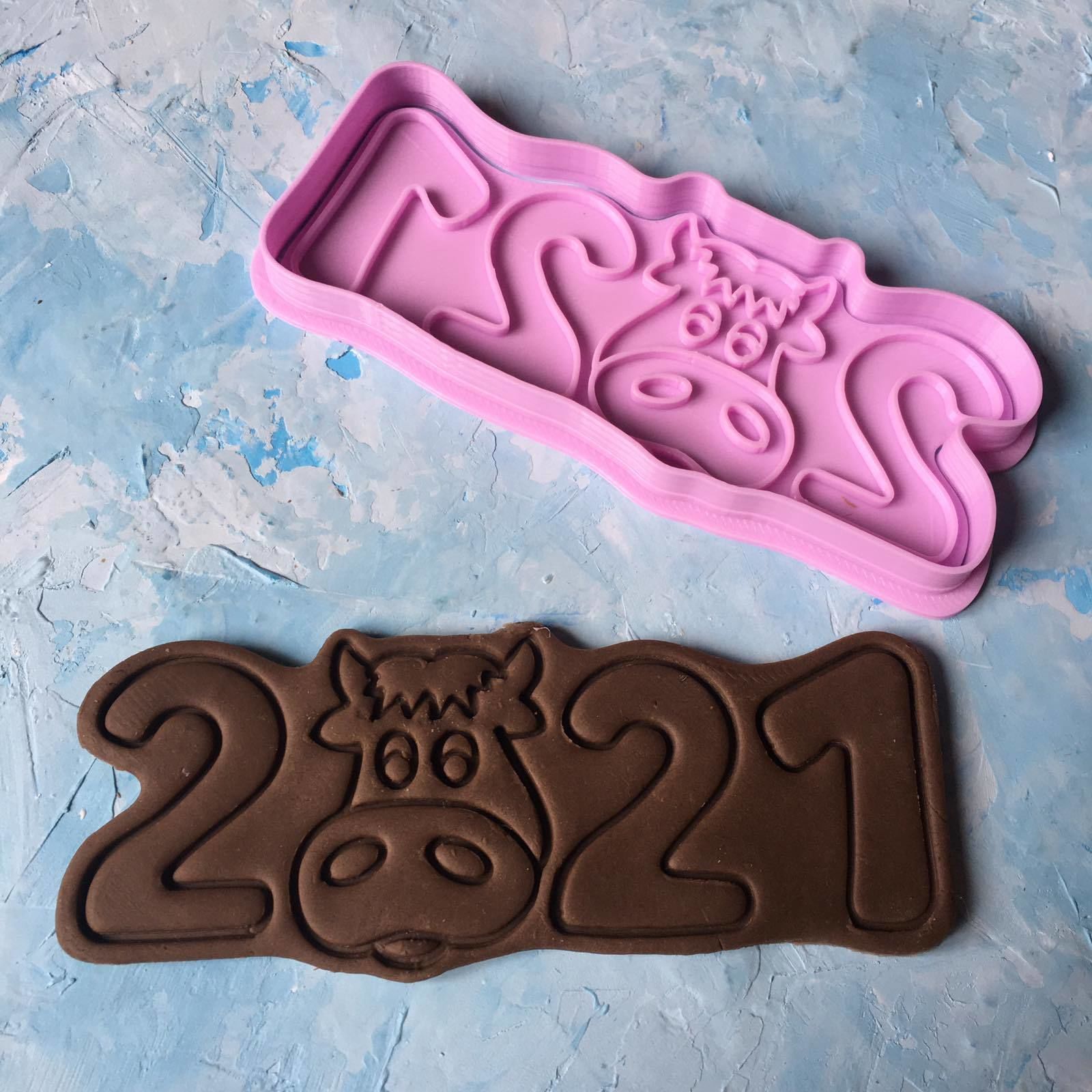 Cookie Cutter New Year 2021 3D print model 3D print model