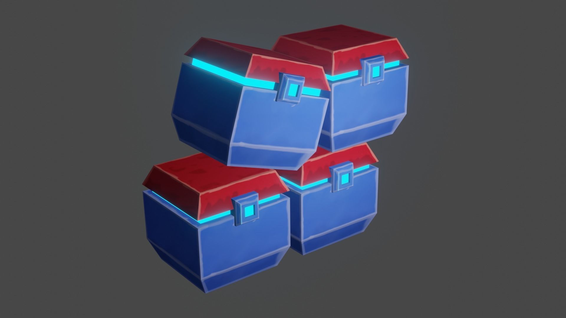 Container for games 3D model CGTrader