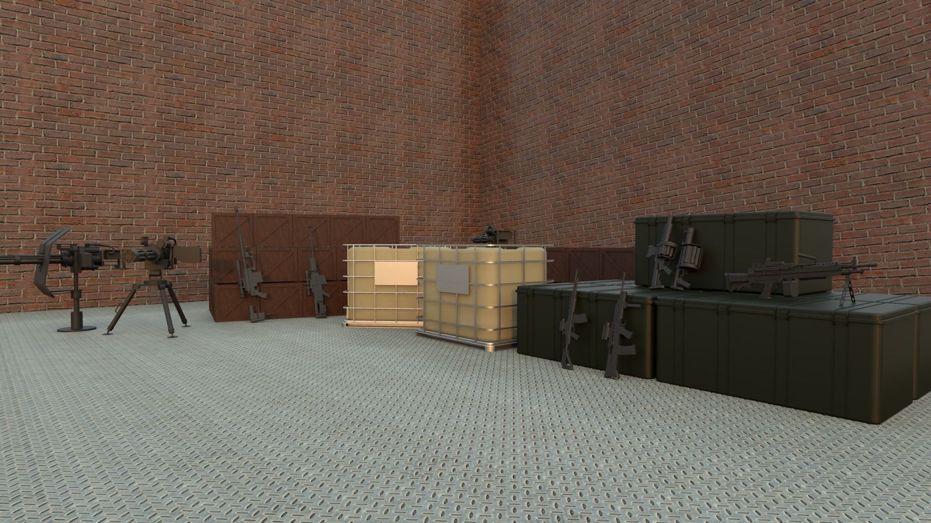 gun asset pack free 3D model CGTrader