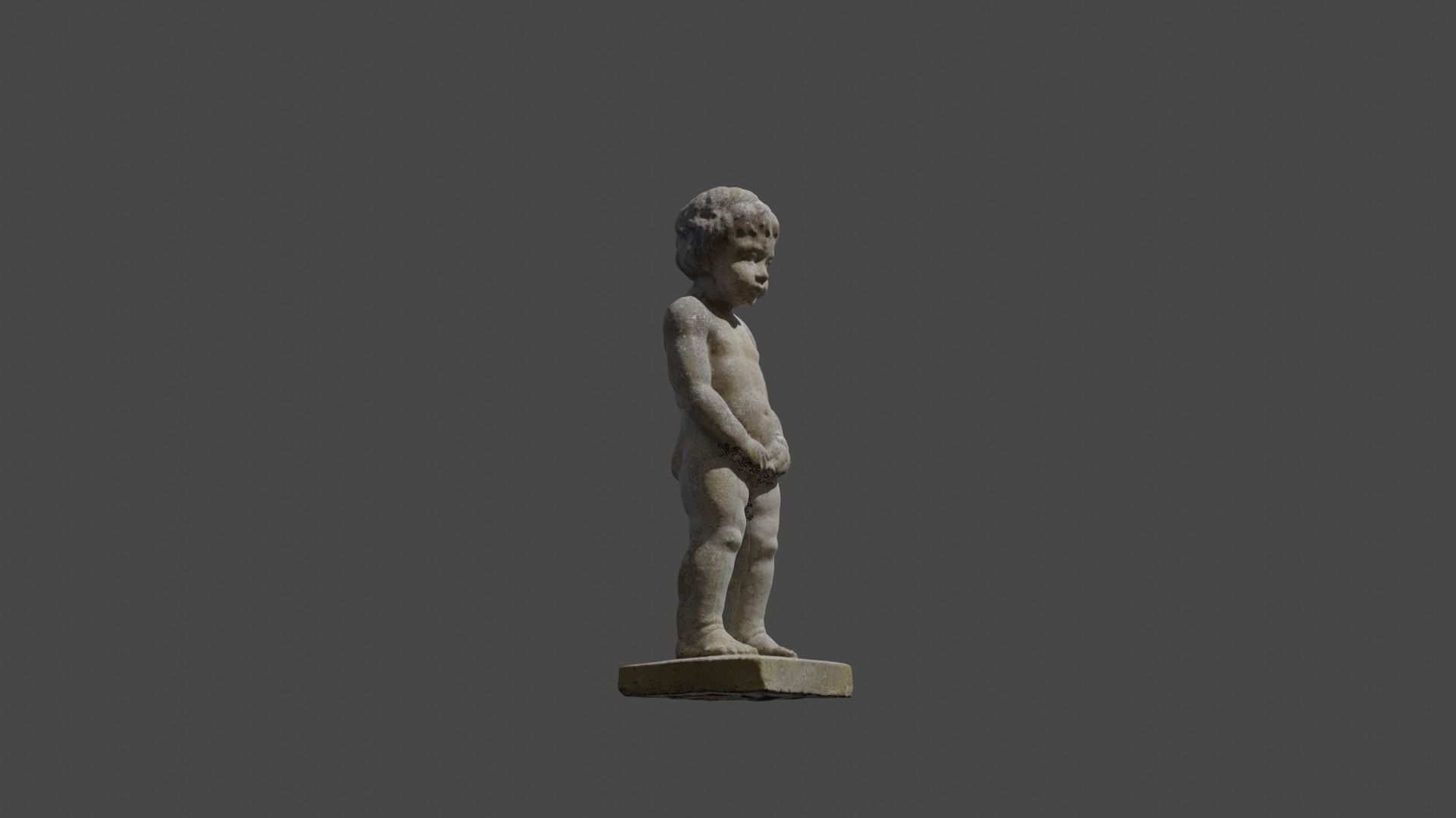Scanned peeing boy garden statue 3D model CGTrader