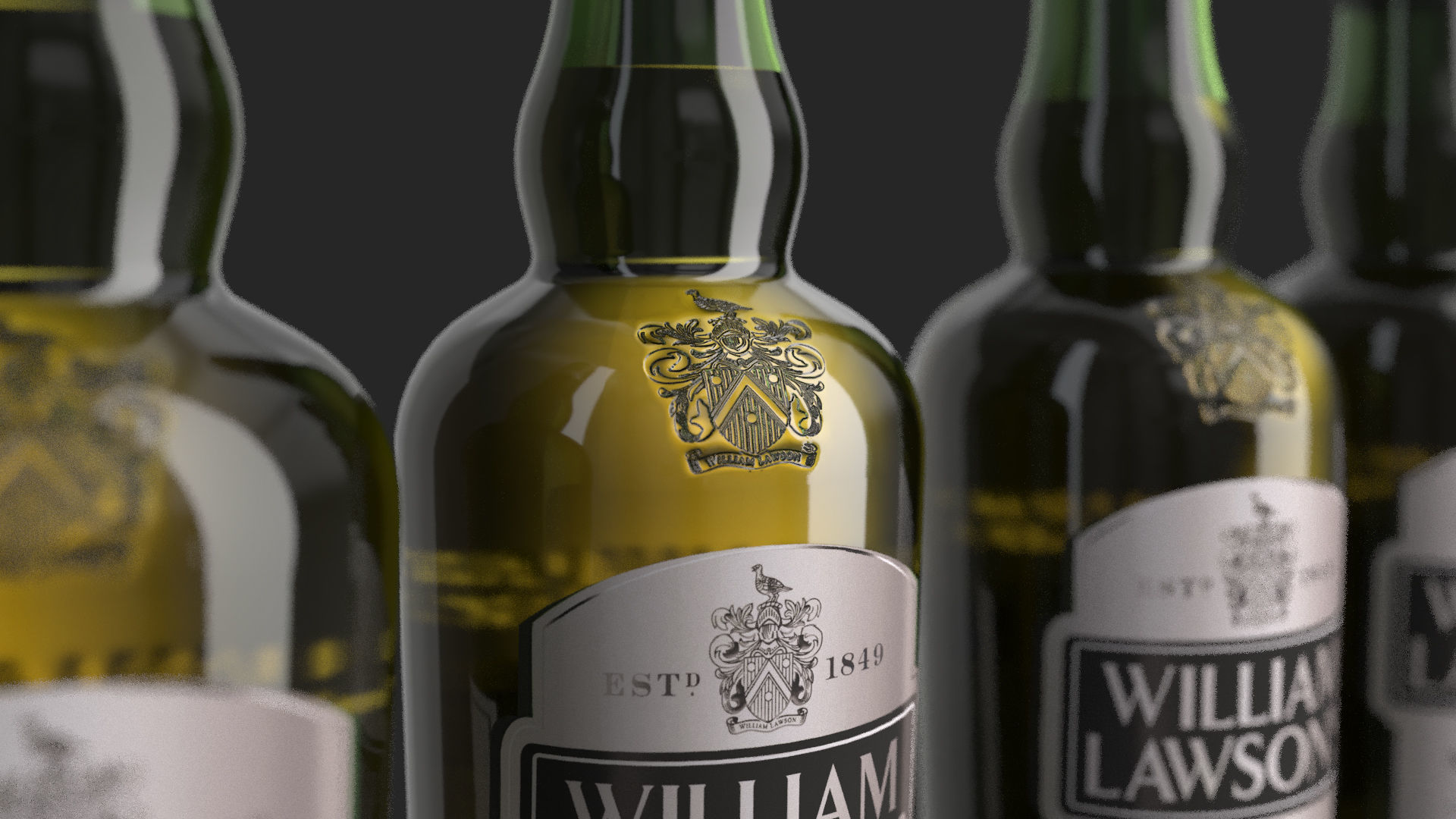 William Lawsons 13 Super Spiced whisky bottles 3D model | CGTrader
