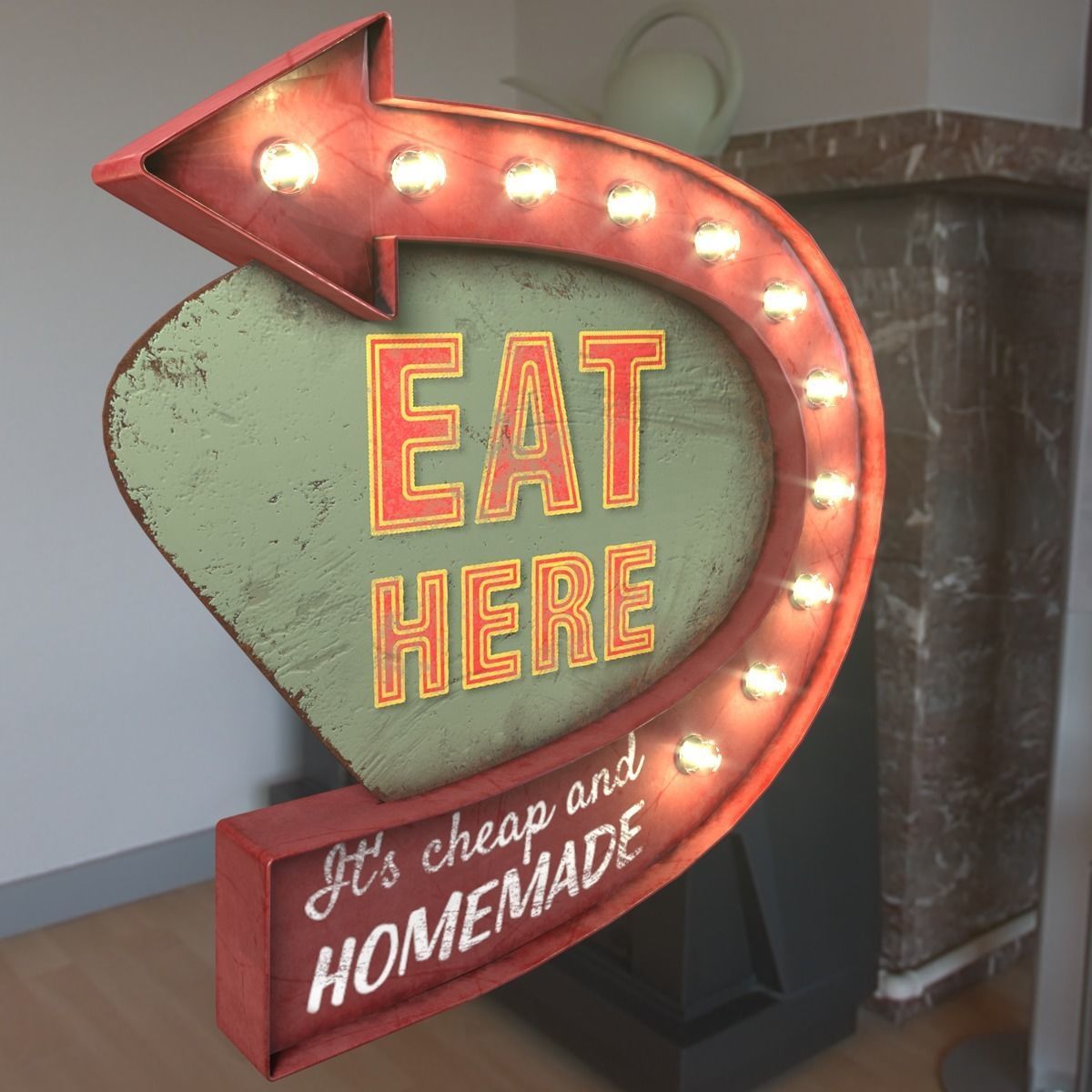 Arrow Sign EAT HERE