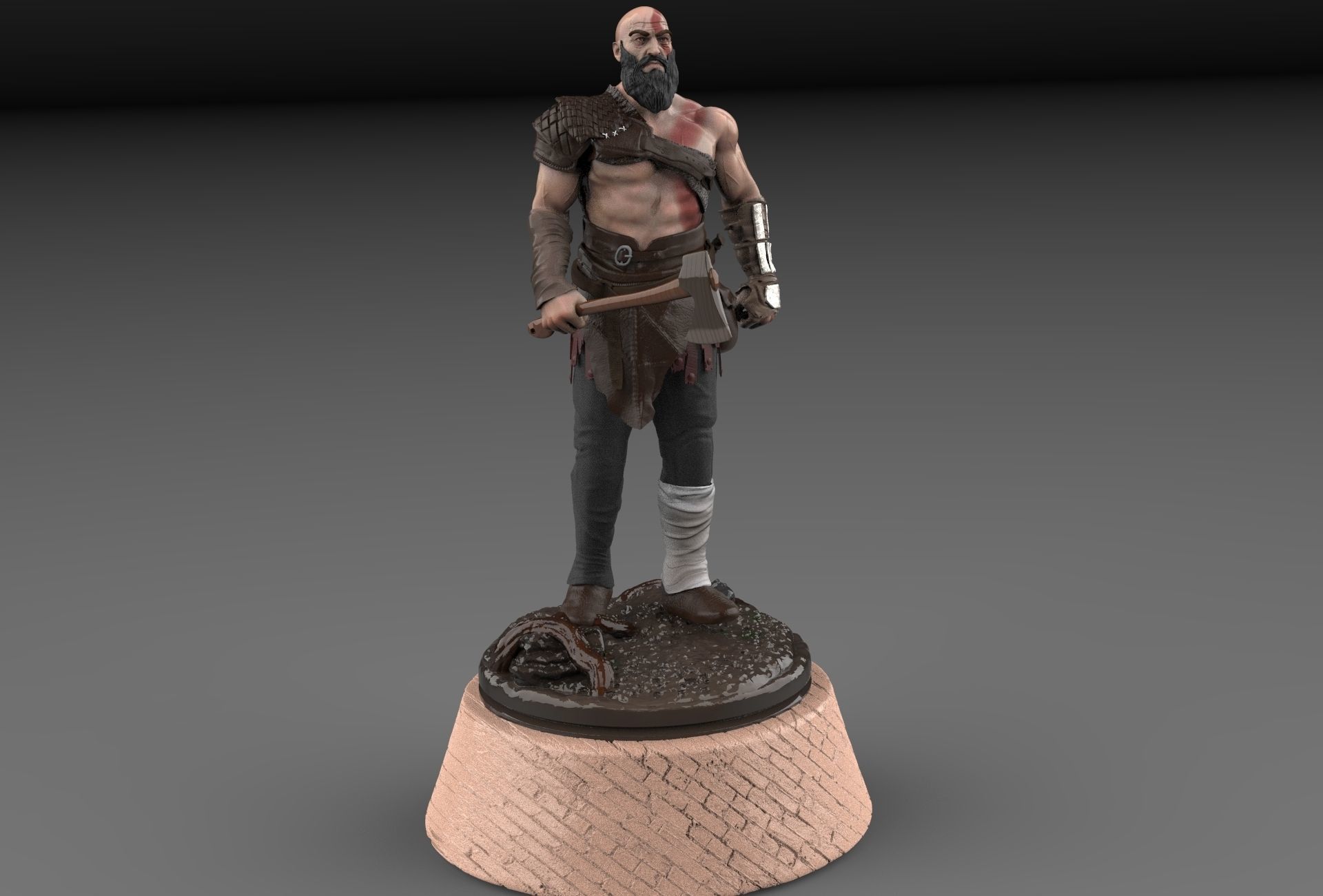 KRATOS GOD OF WAR PRINTABLE game | CGTrader