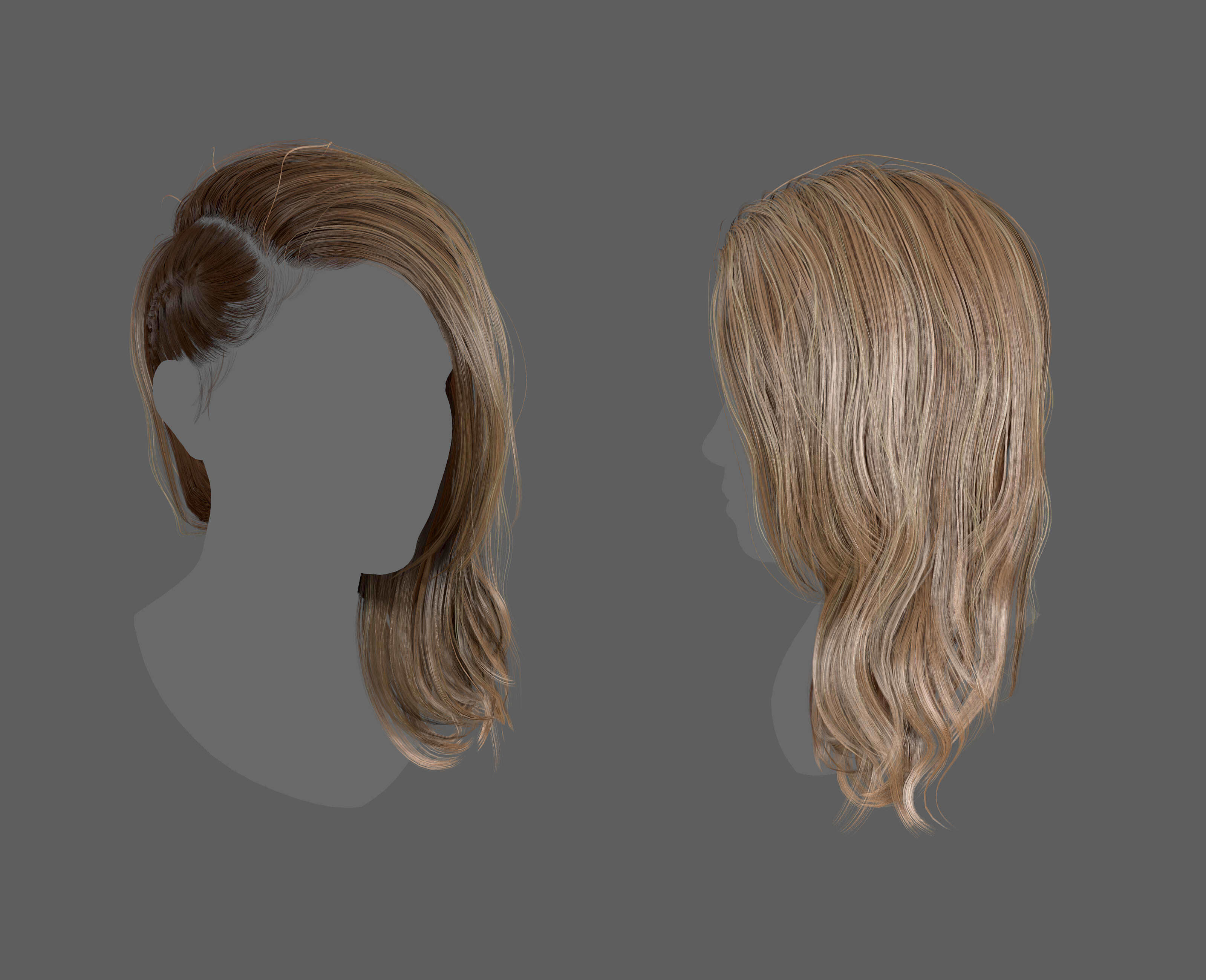 Side Plait Realtime Hair