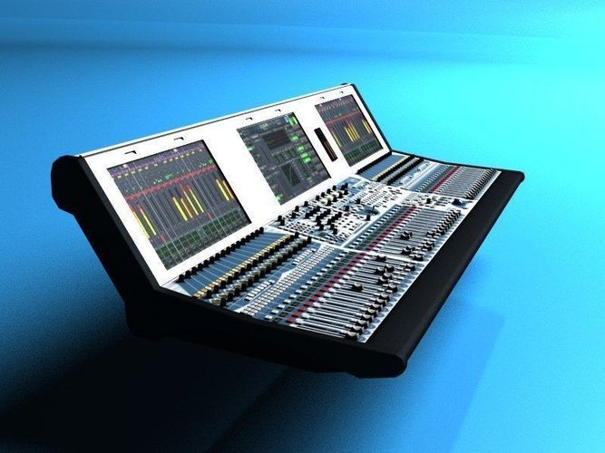 Audio mixing board Lawo MC256 3D model CGTrader