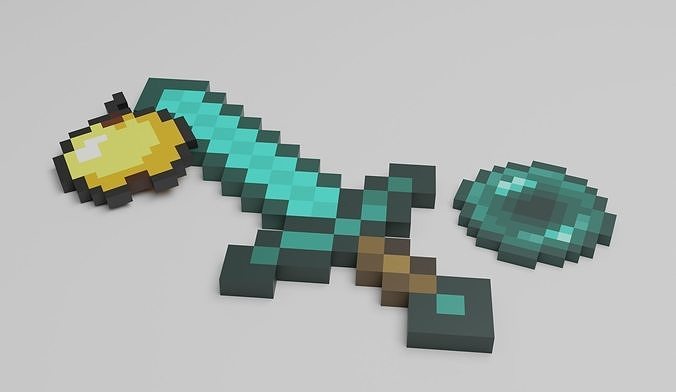 Minecraft Item Pack Low-poly 3D model